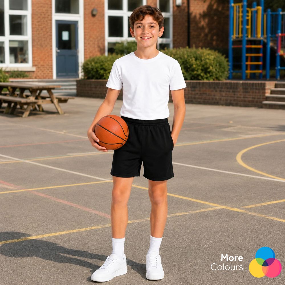 Boys PE Plain Sports Shorts | 5 Colours
