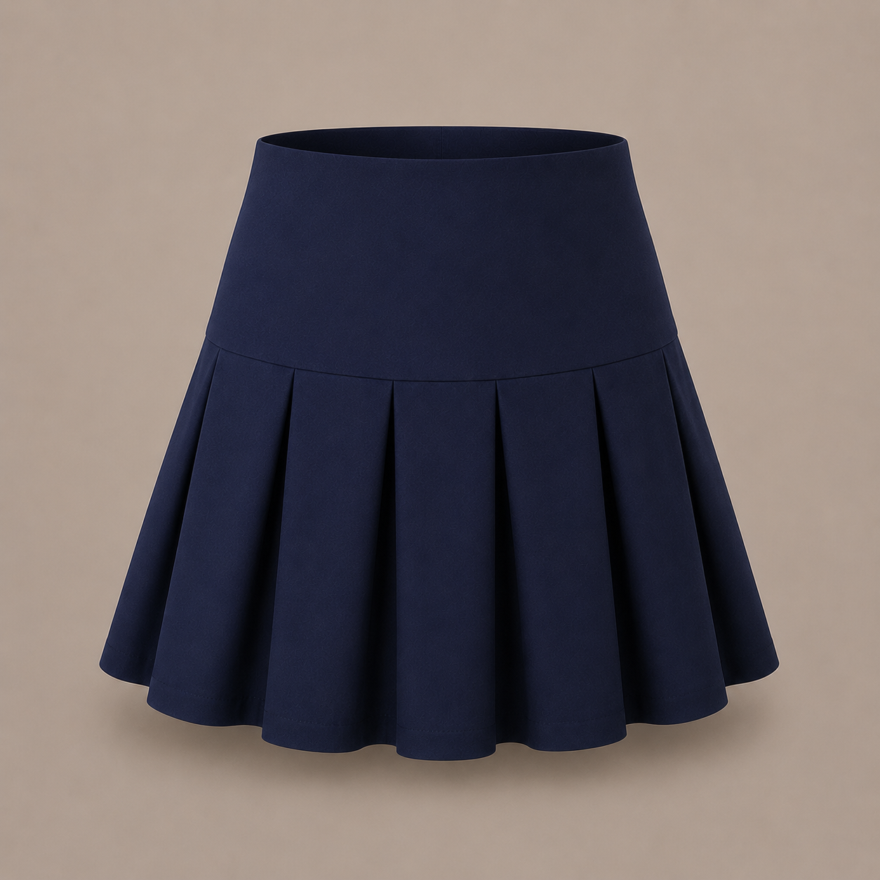 Plain Round Skirts | Pleated Design, High Waist | 3 Colours