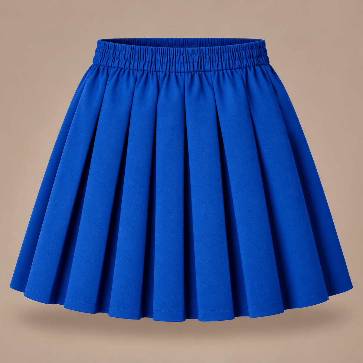 Girls Plain Pull-On Box Pleated School Skirt | 7 Colours
