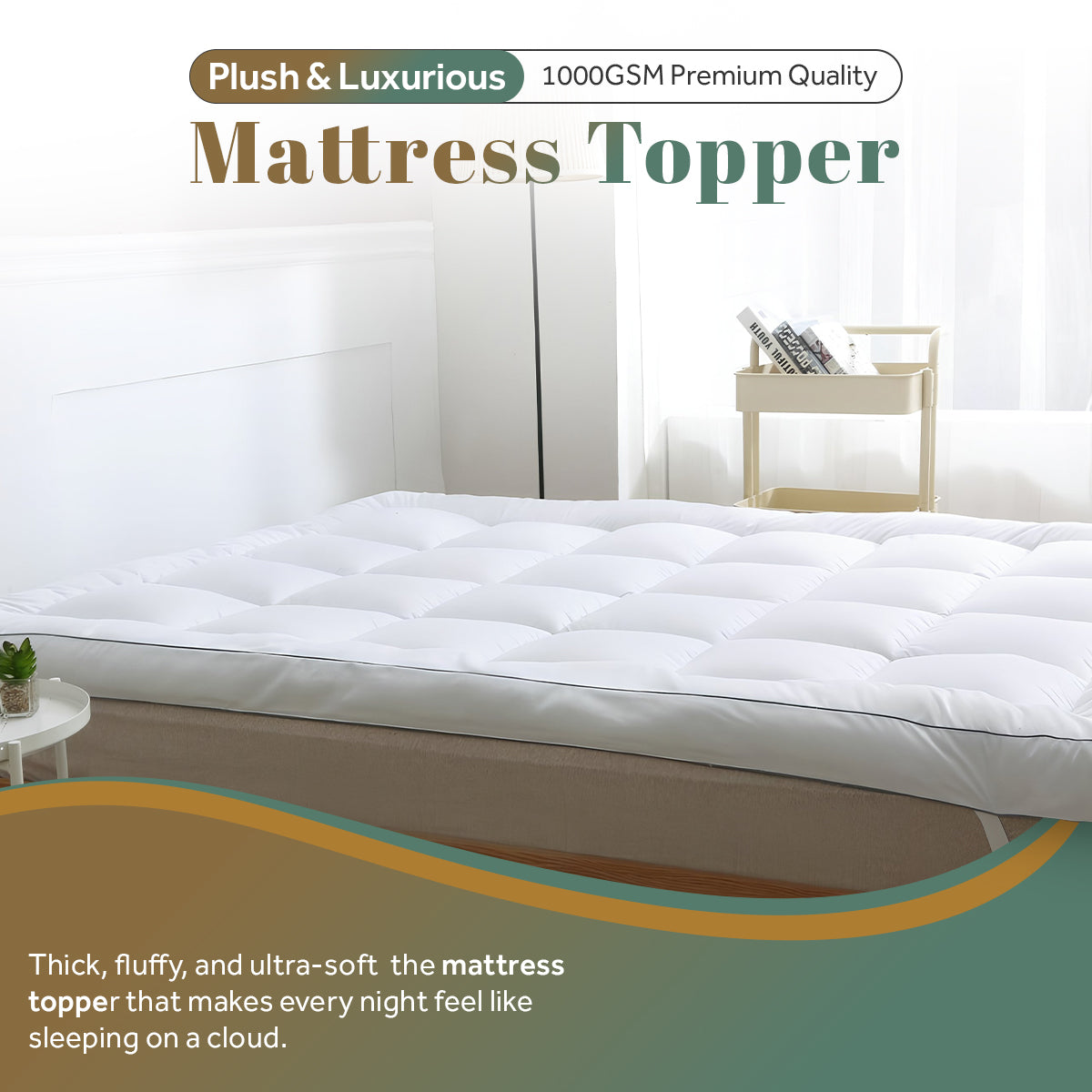Soft Microfibre Mattress Topper | 10CM Thick