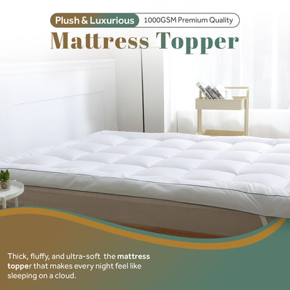 Soft Microfibre Mattress Topper | 10CM Thick