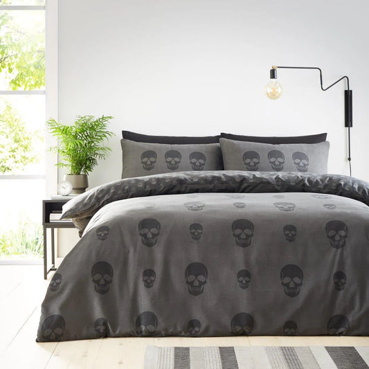 Skull Printed Duvet Cover Set | Poly Cotton