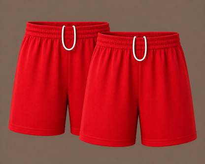Pack of 2 Boys PE Plain Sports Shorts | 5 Colours