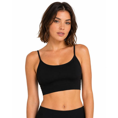 Black Cropped Cami Top