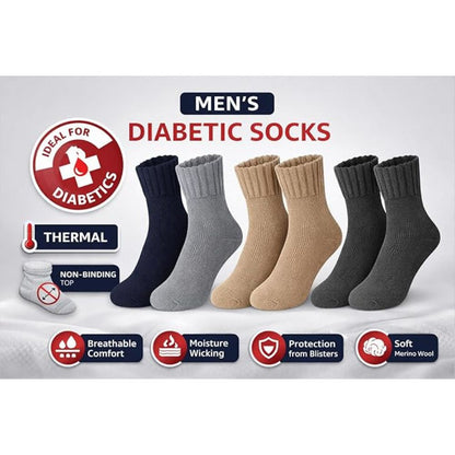 Men’s Merino Wool Diabetic Socks | Size 6 - 11