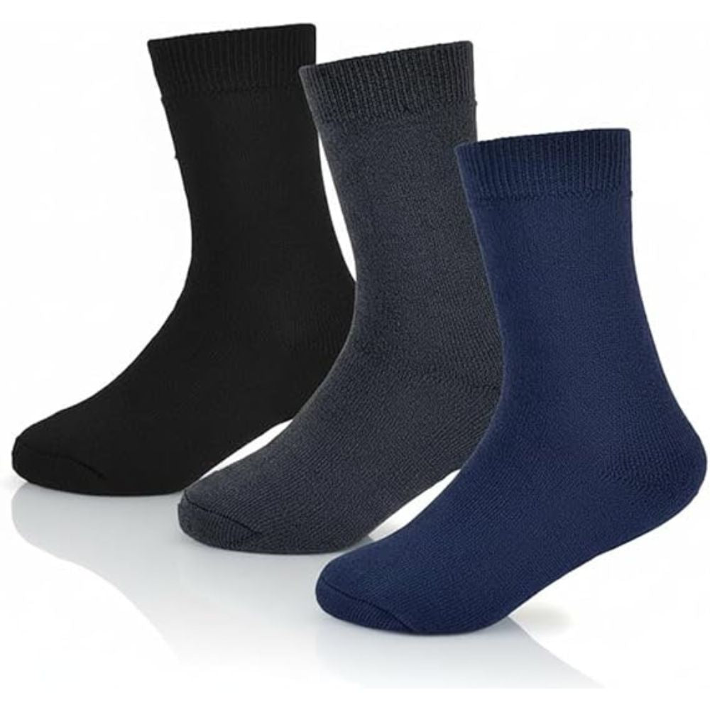 Kids Thermal Socks | Black Navy Grey