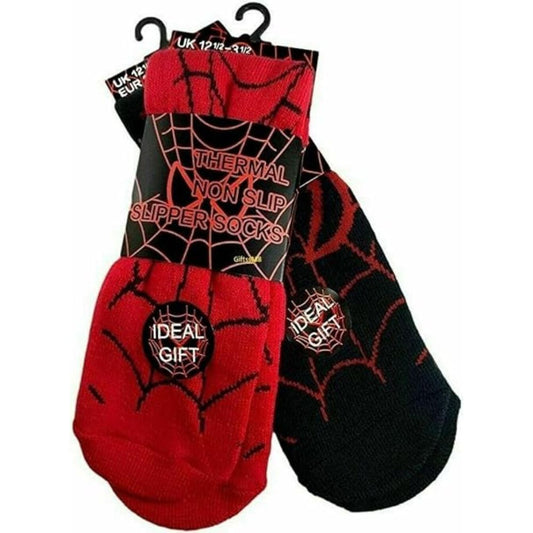 Boys Spider Web Thermal Grip Socks