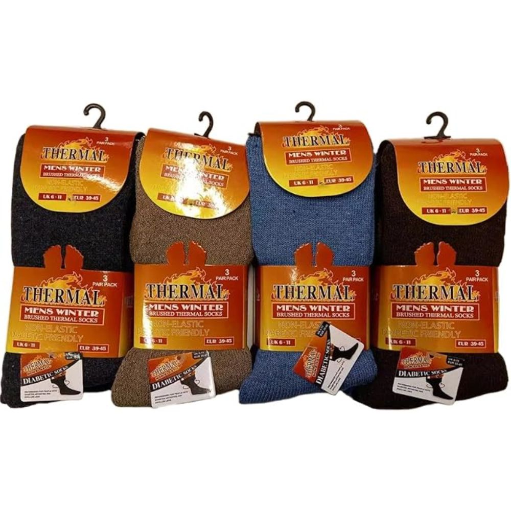 Men’s Non-Elastic Thermal Socks |  Size 6 - 11