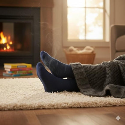Kids Thermal Socks | Black Navy Grey