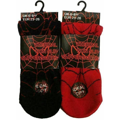 Boys Spider Web Thermal Grip Socks