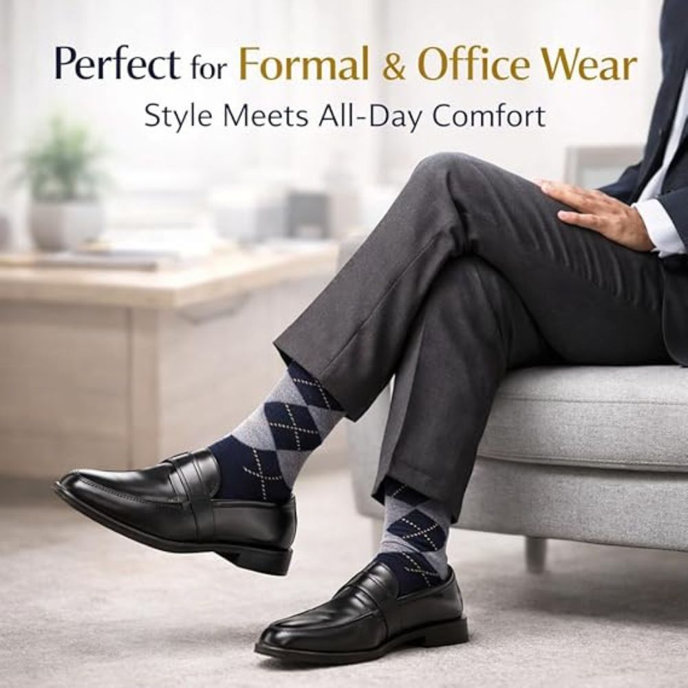 Argyle Men’s Diabetic Socks | Size 6 - 11