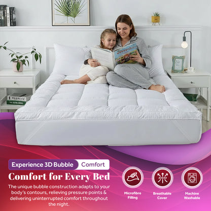 3D Bubble 5CM Microfibre Mattress Topper