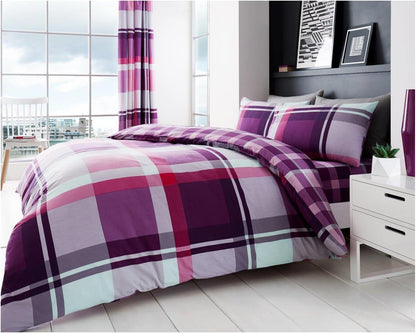 Waverly Check Printed Duvet Cover Set | 5 Colors