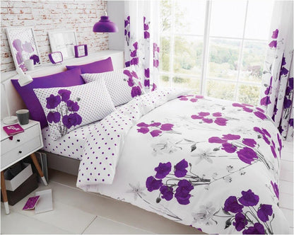 Poppy Printed Duvet Cover Set |  4 Colours