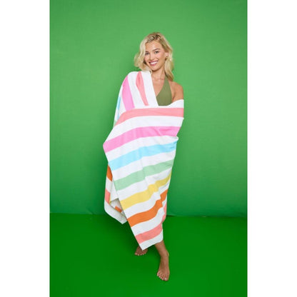 Pastel Stripe Multi Jumbo Beach Towel | 200CM × 100CM