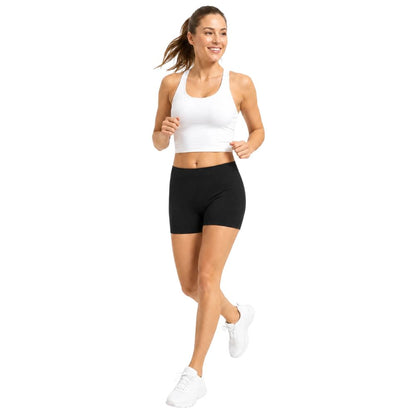 Black Casual Cotton Shorts