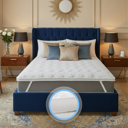 5CM Air Flow Microfibre Mattress Topper