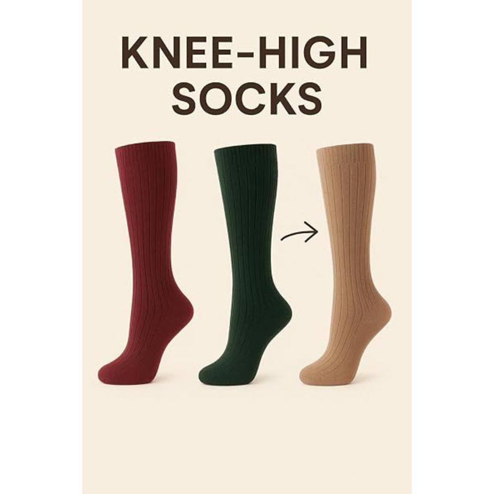 Women’s Wool Blend Knee High Socks | Size 4 - 8