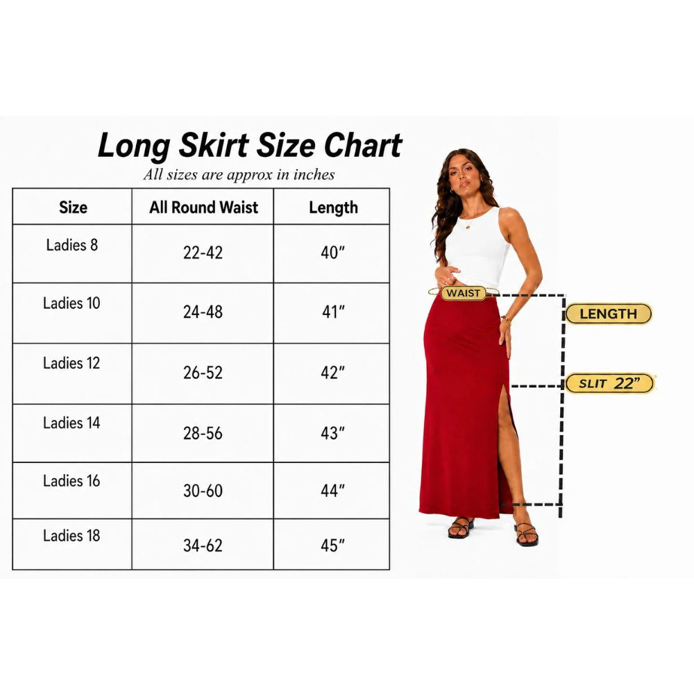 Jersey Maxi Slit Skirt | 3 Colours