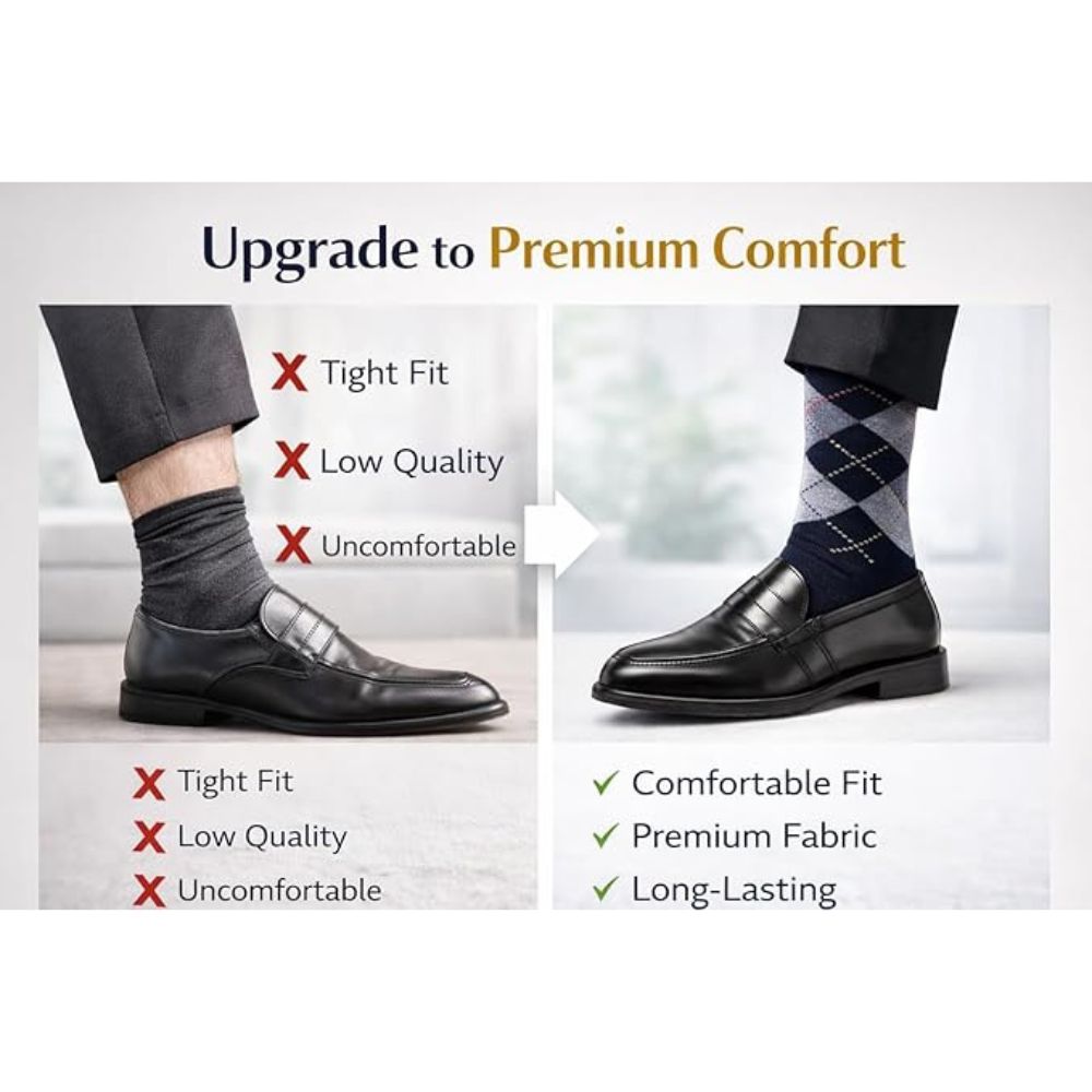 Argyle Men’s Diabetic Socks | Size 6 - 11