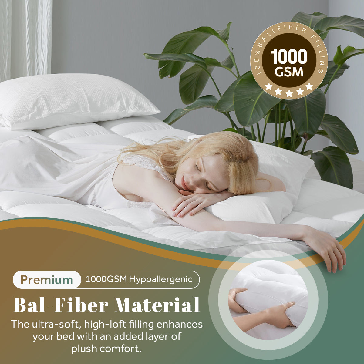 Soft Microfibre Mattress Topper | 10CM Thick