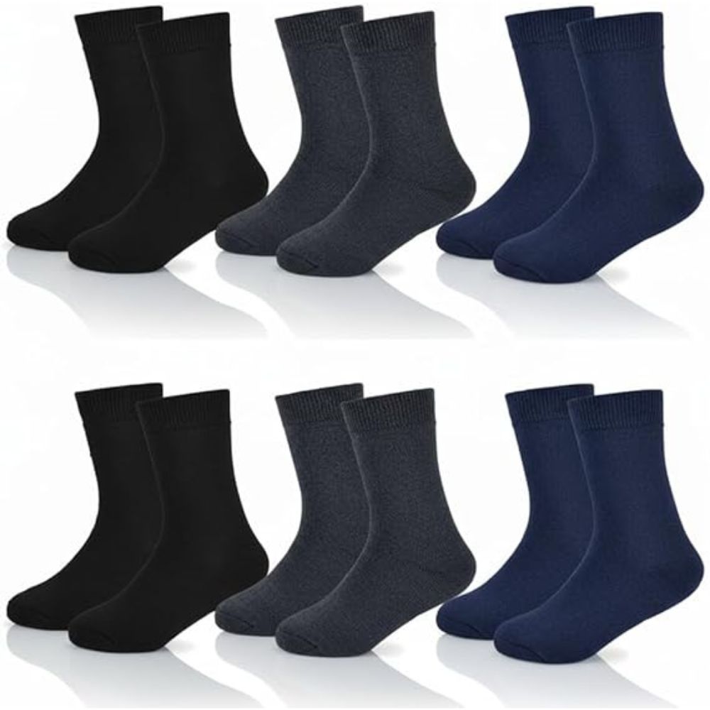 Kids Thermal Socks | Black Navy Grey