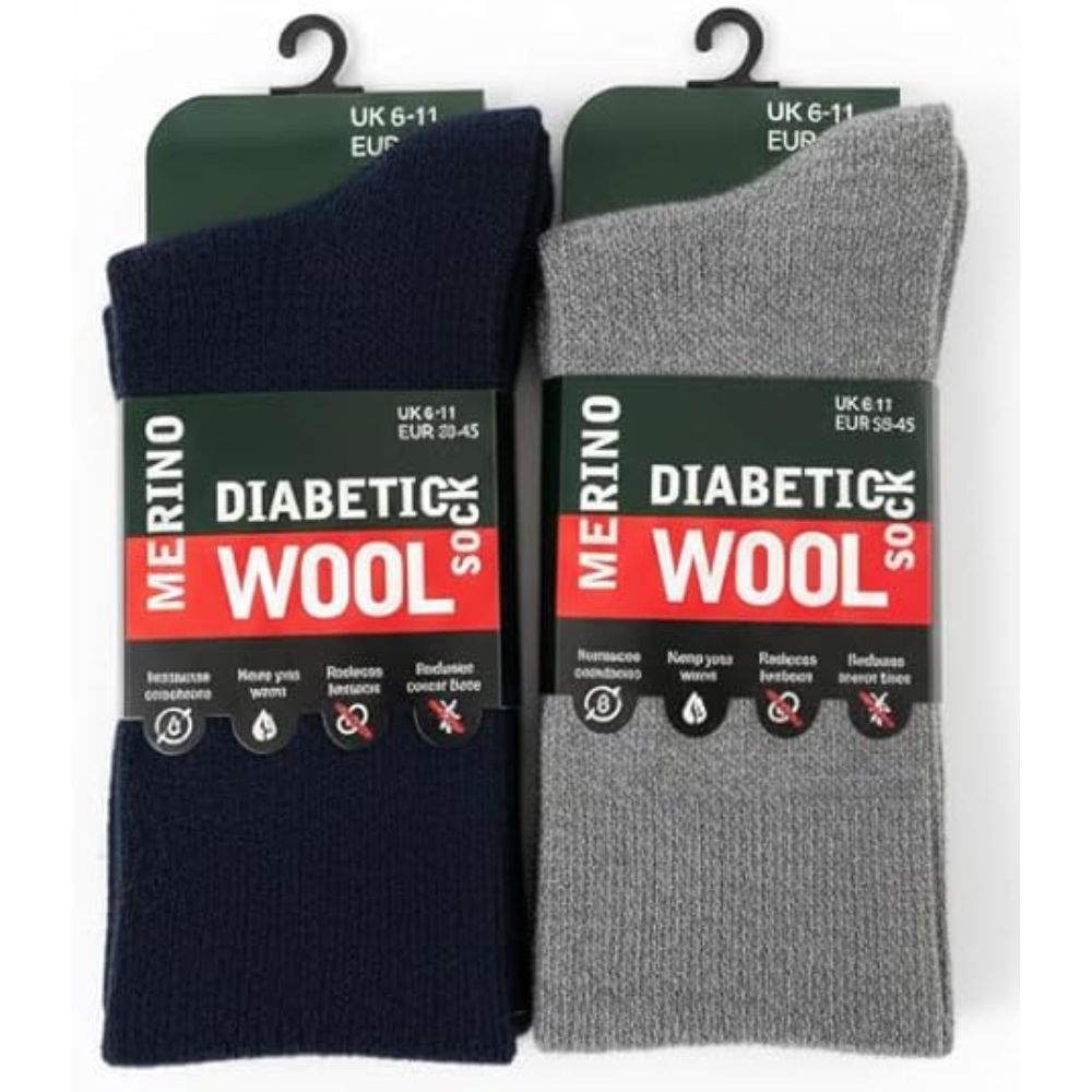 Men’s Merino Wool Diabetic Socks | Size 6 - 11