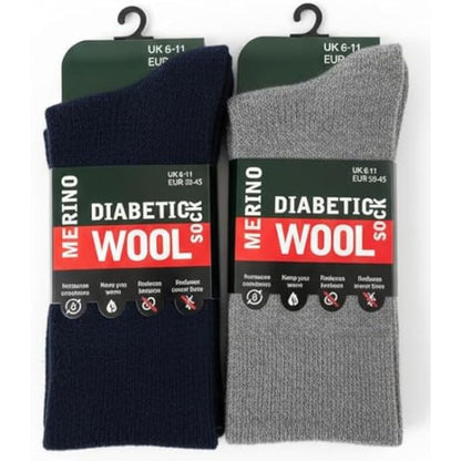 Men’s Merino Wool Diabetic Socks | Size 6 - 11