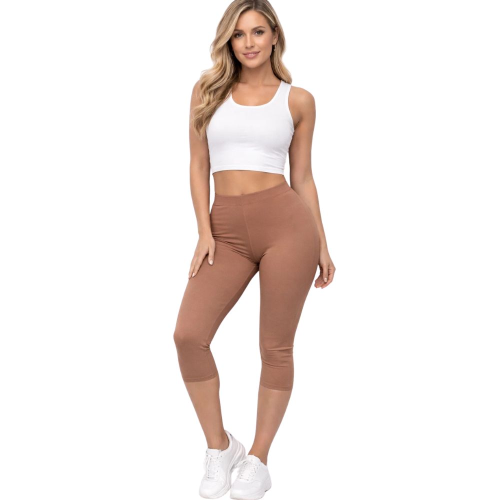 Stretchy 3/4 Capri Leggings | 7 Colours