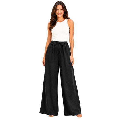 Linen Wide Leg Palazzo Trousers | 4 Colours