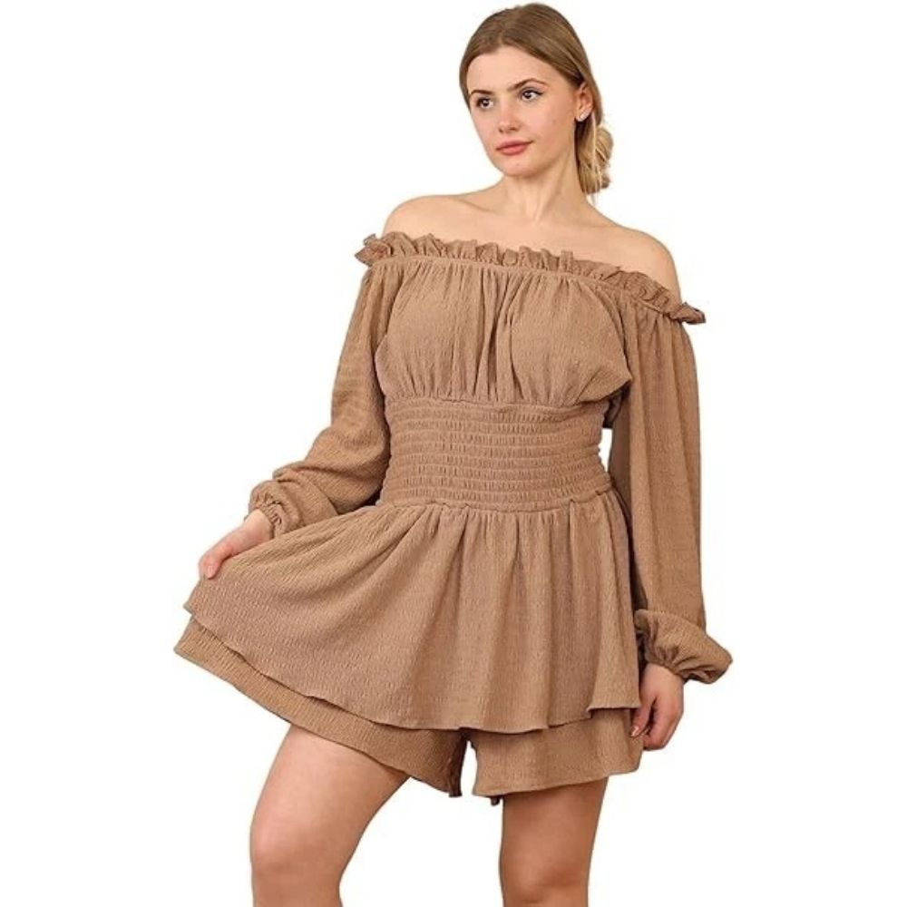 Ruffle Layered Off Shoulder Boat Neck Party Dress | 3 Colours