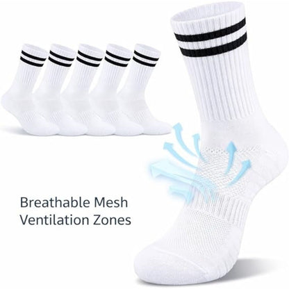Men’s Cushioned Crew Sports Socks | 3 Colours