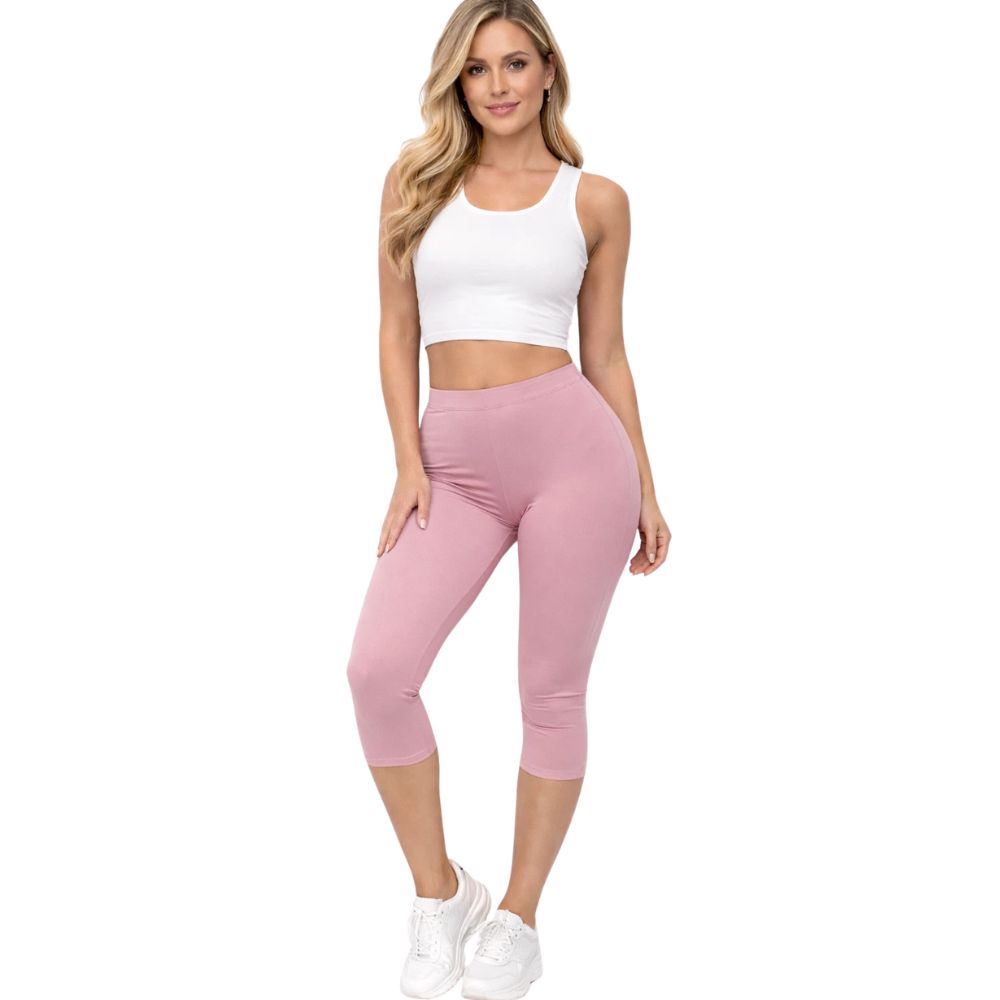 Stretchy 3/4 Capri Leggings | 7 Colours