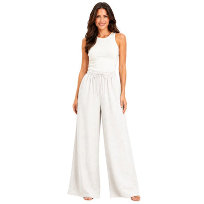 Linen Wide Leg Palazzo Trousers | 4 Colours