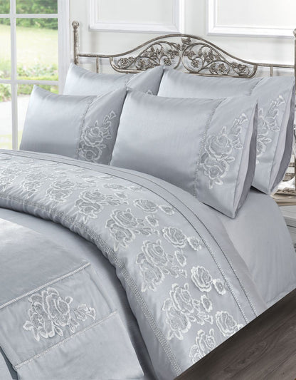 Amara Embroidered Duvet Cover Set | 2 Colours