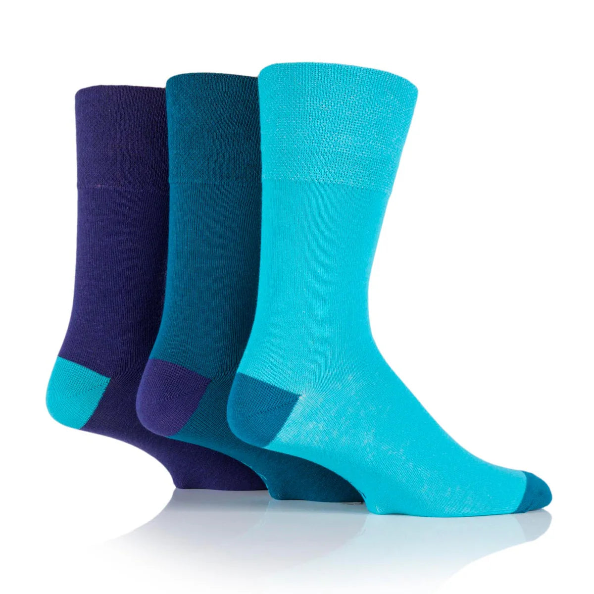 Men’s Aqua Colourburst Gentle Grip Cotton Rich Socks