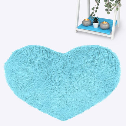 Heart Fluffy Shaggy Rug (65 × 65 cm) | 11 Colours