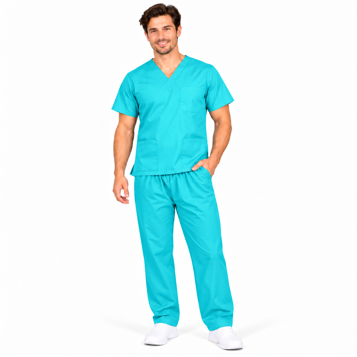 Aqua Men's Medical Scrub Set