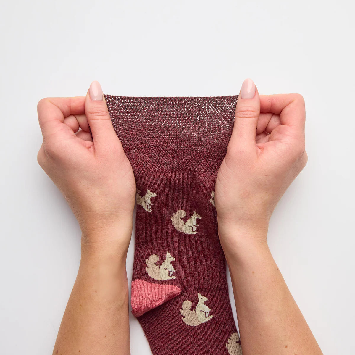 Women Autumn Leaves Gentle Grip Cotton Rich Socks