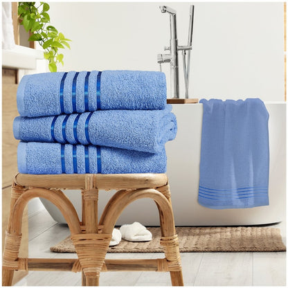 100% Egyptian Cotton Estrella Stripe Towels | 9 Colours | 500 GSM