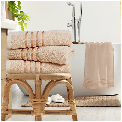 100% Egyptian Cotton Estrella Stripe Towels | 9 Colours | 500 GSM