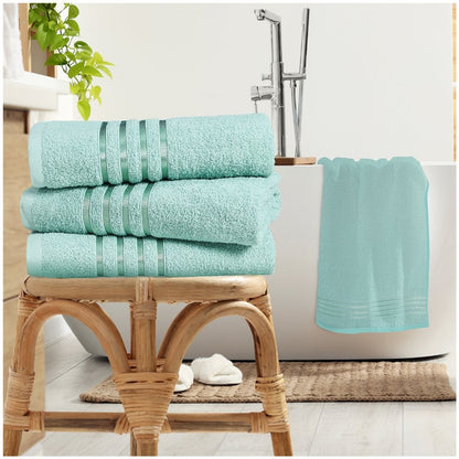 100% Egyptian Cotton Estrella Stripe Towels | 9 Colours | 500 GSM