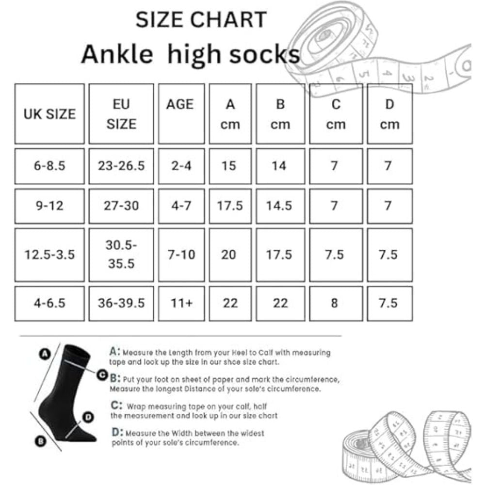 Kids School Socks | 5 Colours