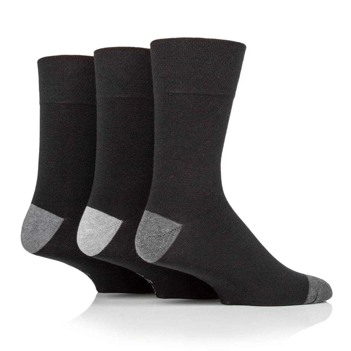 Men’s Black Apex Gentle Grip Cotton Rich Socks