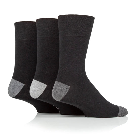 Men’s Black Apex Gentle Grip Cotton Rich Socks