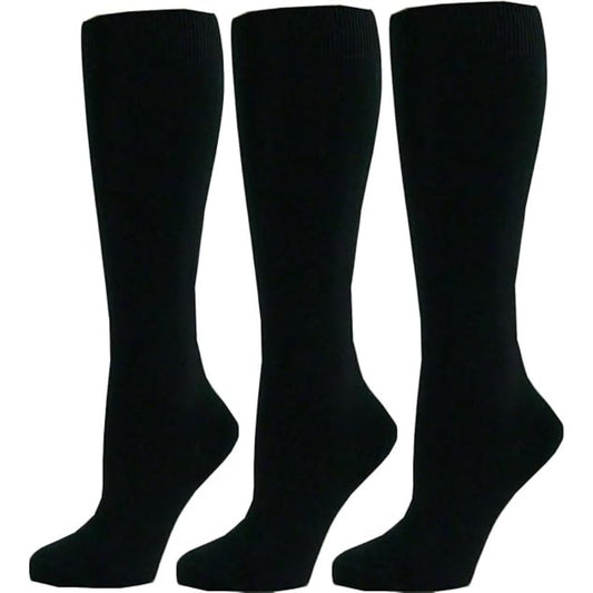 Women’s Plain Cotton Rich Knee High Socks | 4 Colours