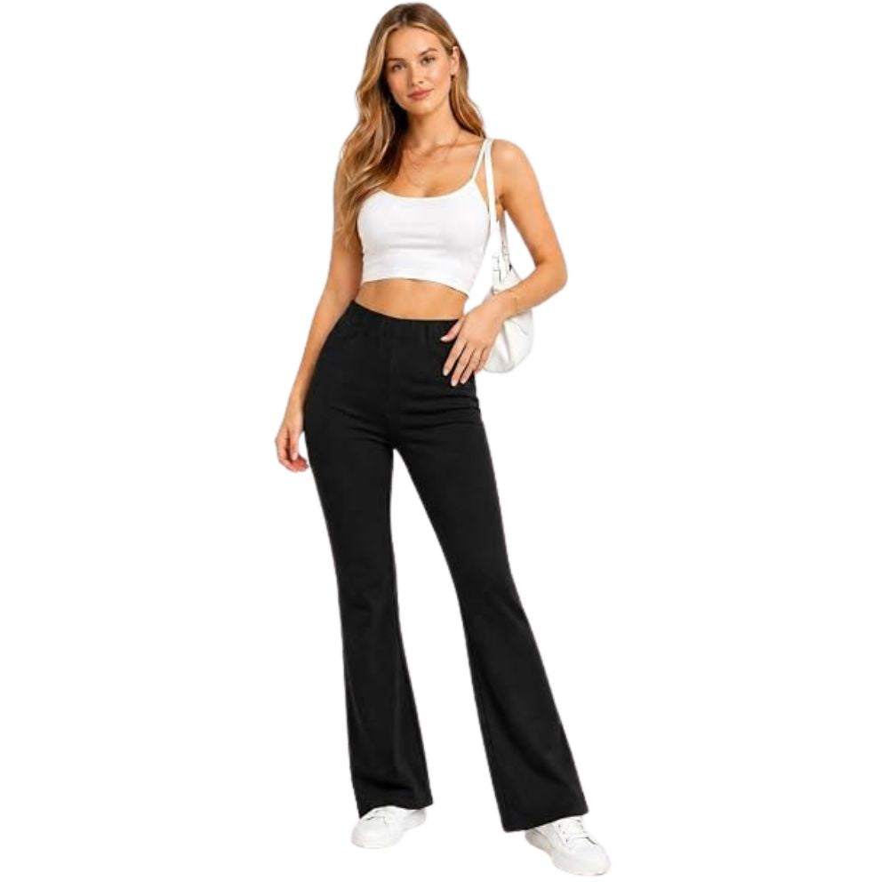 Supreme Jersey Pull-On Bootleg Flared Trousers | 11 Colours
