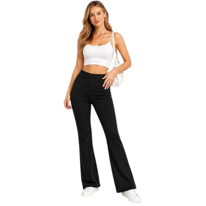 Supreme Jersey Pull-On Bootleg Flared Trousers | 11 Colours