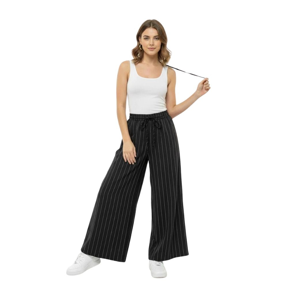 Striped Wide Leg Palazzo Trousers | 5 Colours