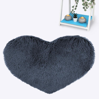 Heart Fluffy Shaggy Rug (65 × 65 cm) | 11 Colours
